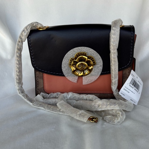 Coach Signature Colorblock Pocket Parker 18 Shoulder Bag - Picture 2 of 13